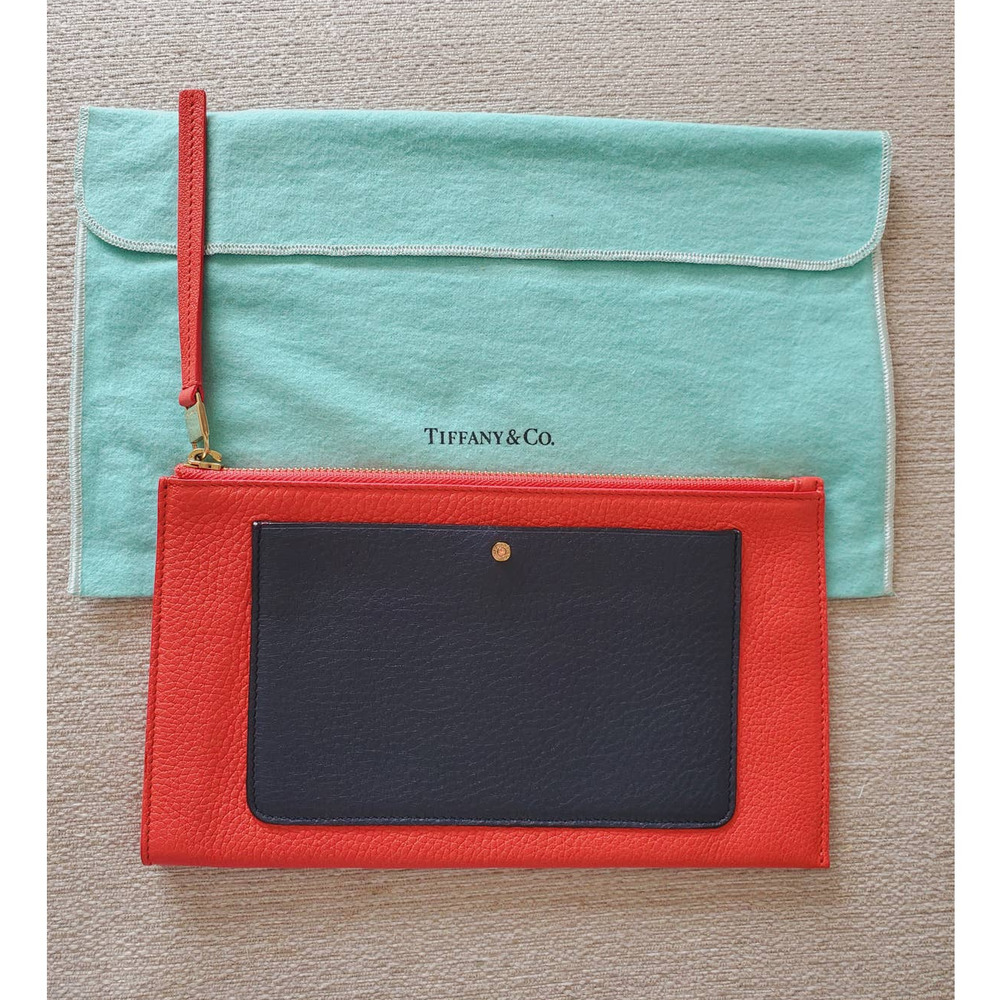 Tiffany & Co. Large Pochette Leather Clutch